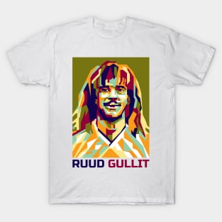 Abstract Ruud Gullit In WPAP T-Shirt